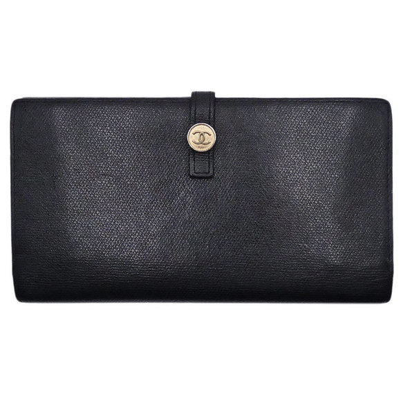 CHANEL Wallet CC Coco Button BifLong Wallet Black - Picture 1 of 16